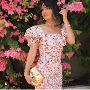 NWT ZARA Floral Printed Mini Dress L Blogger’s Fav